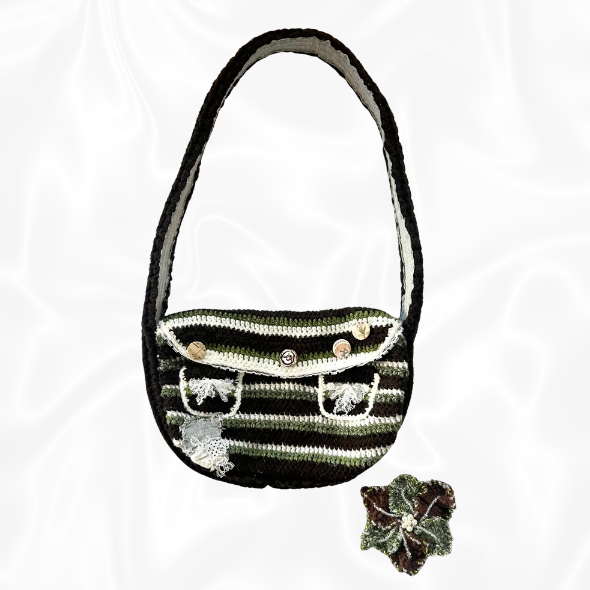 Crochet Verdant Messenger Bag