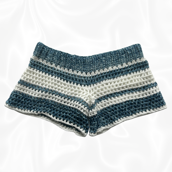 Crochet Striped Shorts