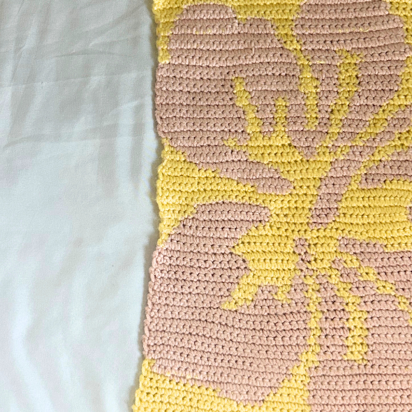 Crochet Hibiscus Tapestry