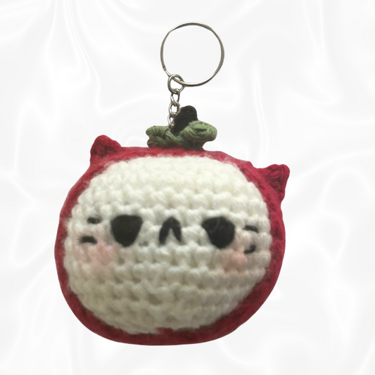 Crochet Cat Fruit Keychains