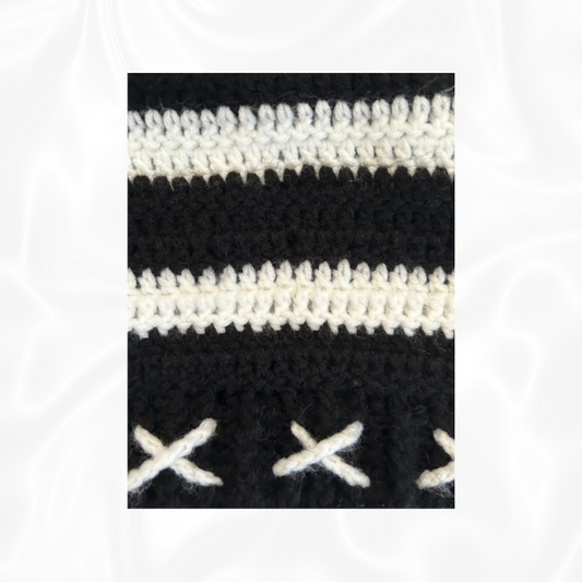 Crochet X Cat Beanie w/ Stars