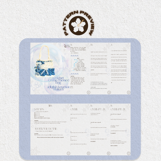 Crochet Ocean-Themed Bag + Jellyfish Keychain Pattern