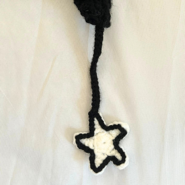 Crochet X Cat Beanie w/ Stars