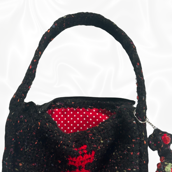Crochet Vivienne Westwood Purse w/ Strawberry Keychain
