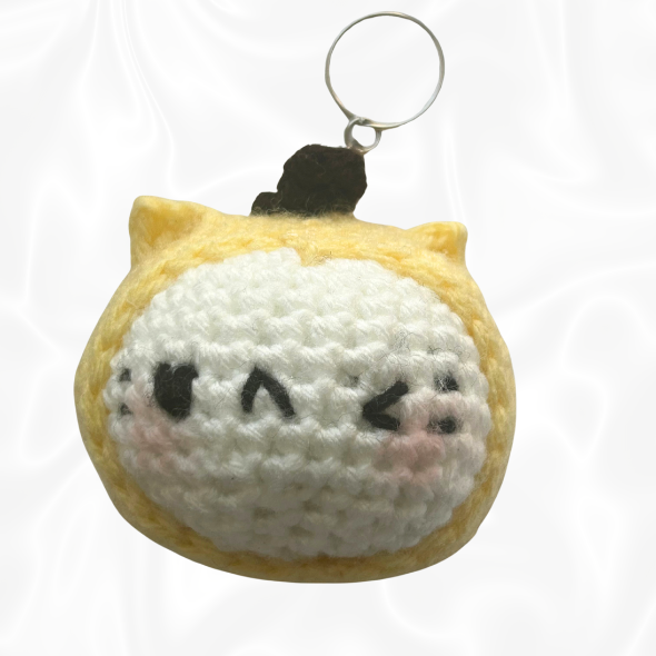 Crochet Cat Fruit Keychains