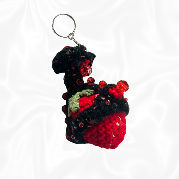 Crochet Vivienne Westwood Purse w/ Strawberry Keychain