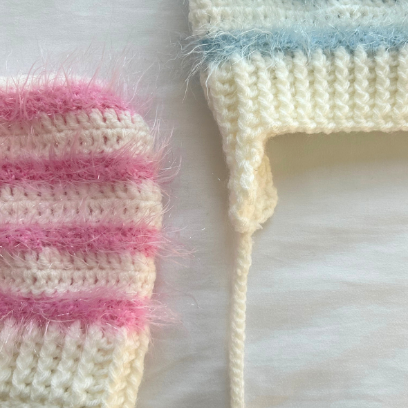Crochet Matching Little Twin Stars Cat Beanies