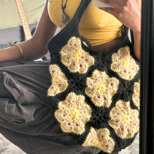 Crochet African Flower Granny Square Bag