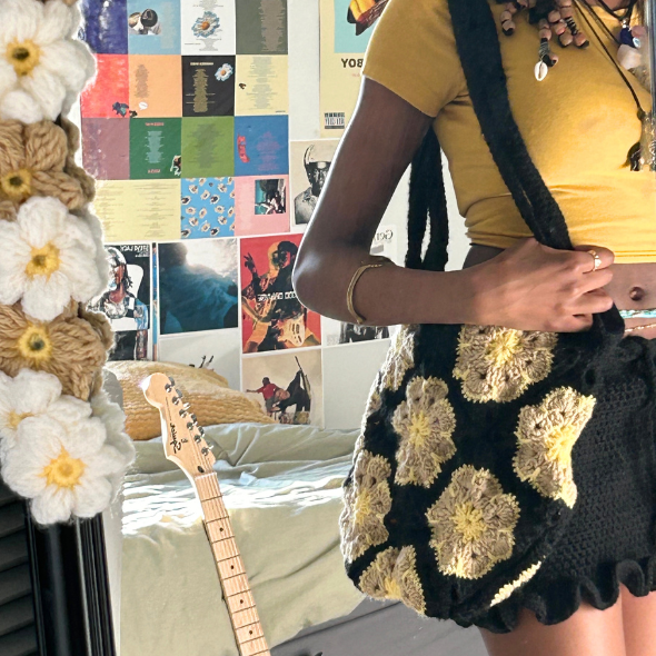 Crochet African Flower Granny Square Bag