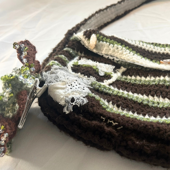 Crochet Verdant Messenger Bag