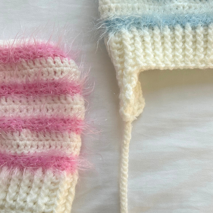 Crochet Matching Little Twin Stars Cat Beanies