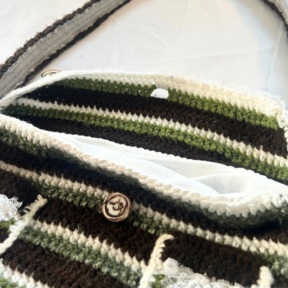Crochet Verdant Messenger Bag